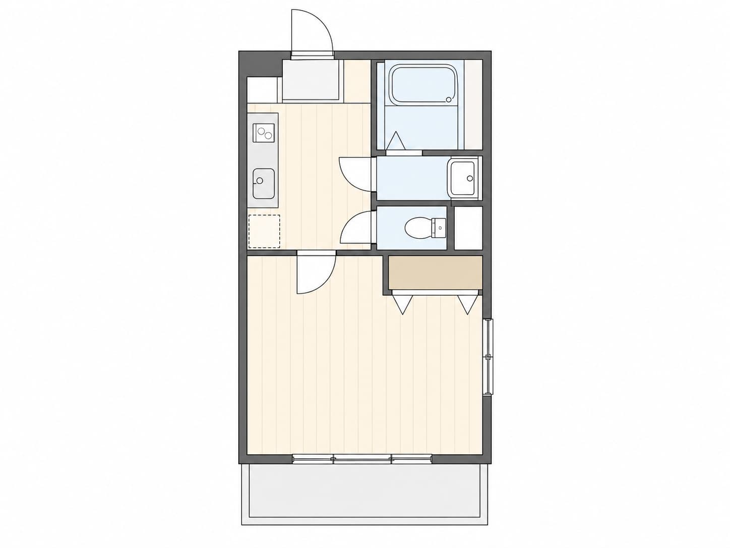 ブランシュ白詰草 404の間取り図